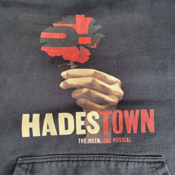 Hadestown Flower Hoodie Pullover Logo Size L/XL Broadway Musical Tour Sweatshirt - Picture 2 of 8